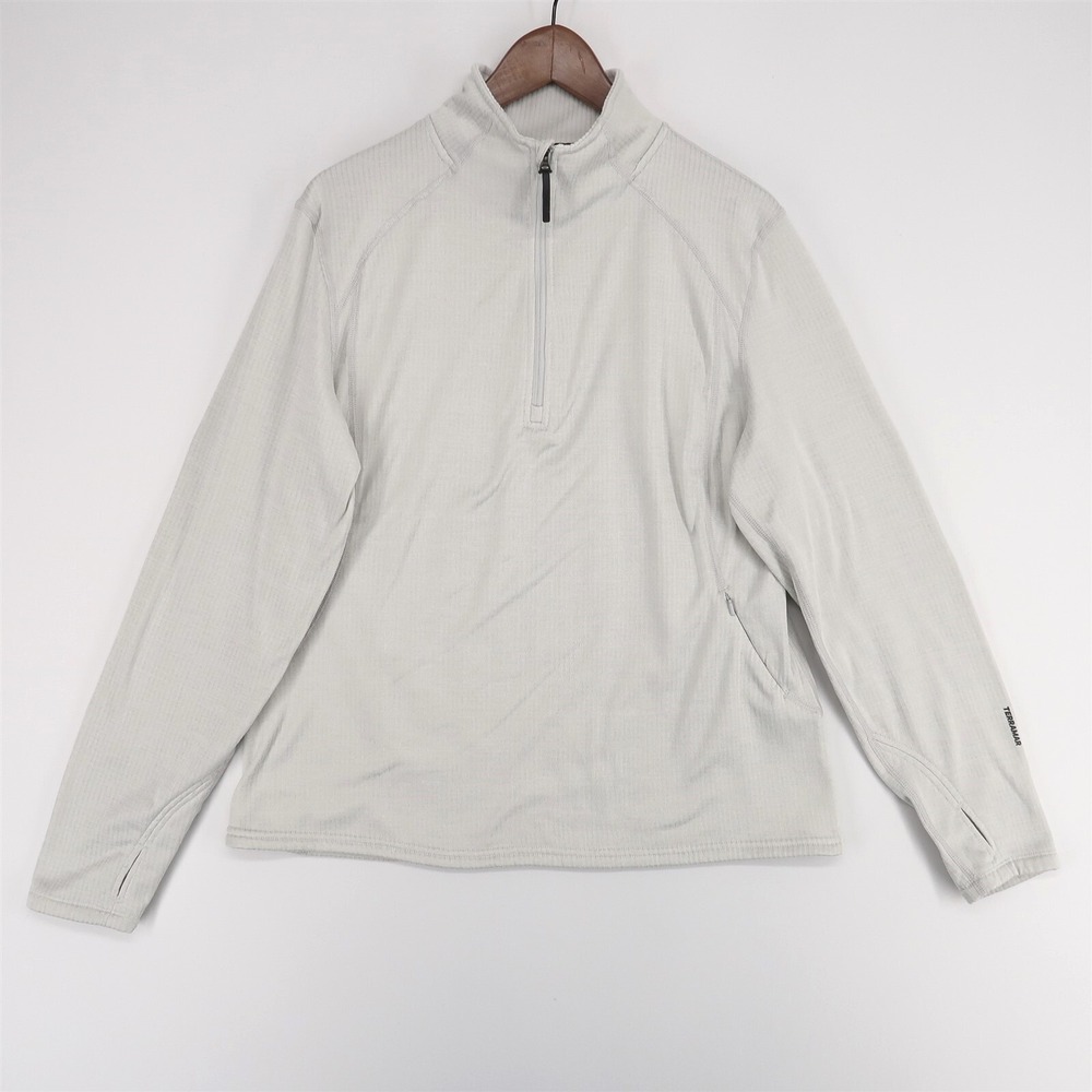 Terramar Climasense 3.0 Pullover Womens XL Gray Heather Quarter Zip Thermal